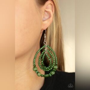 Prana Party Green Earrings (147)